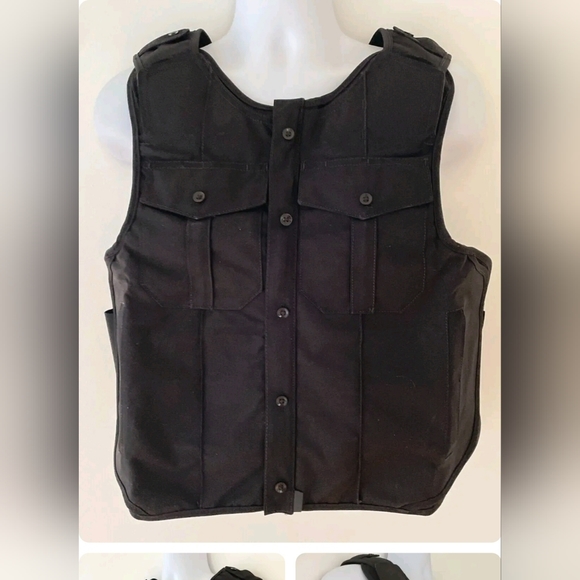 SAFARILAND U1 Uniform Shirt Armor Carrier Front Open 2 Pocket L 2414-2416 Black - Picture 1 of 5